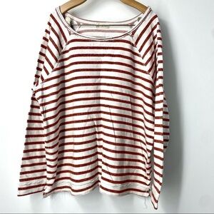 Stem striped boat neck pullover L
